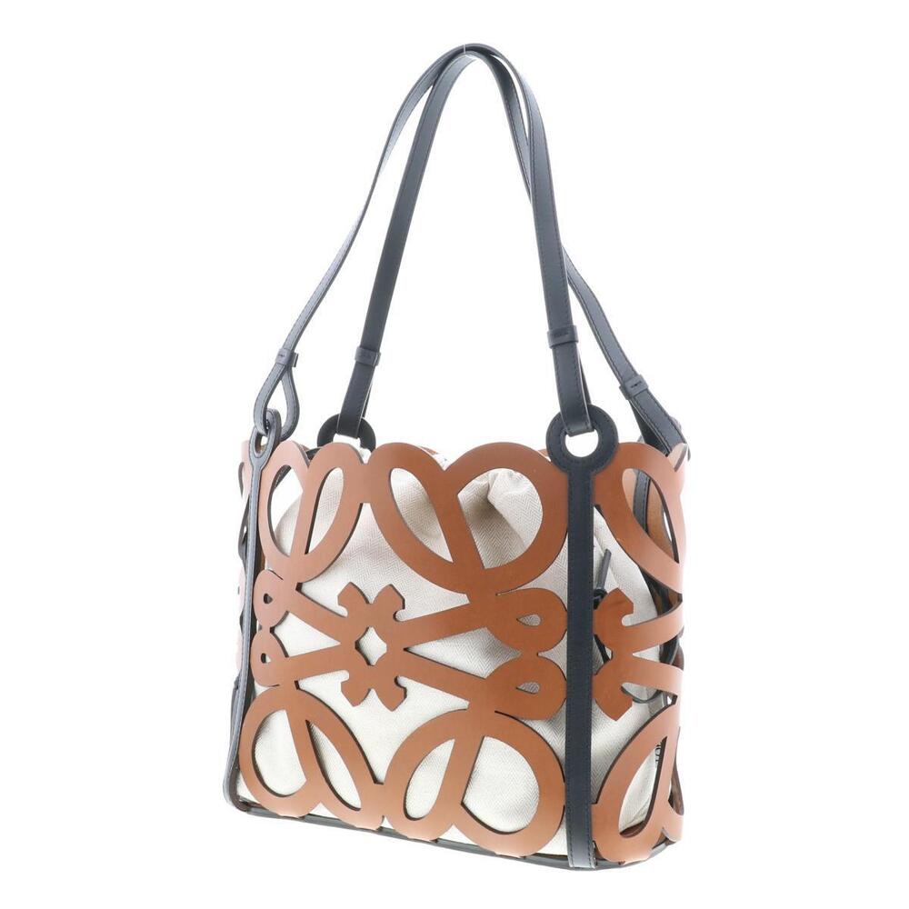 Loewe AB Tote Brown Anagram Bag Cutout